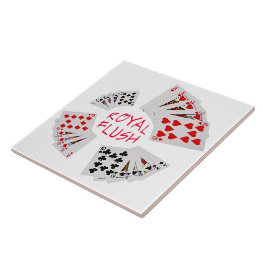 Poker Hands - Royal Flush Fliese (Seite)