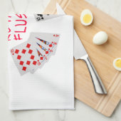 Poker Hands - Royal Flush Geschirrtuch (Viertel Falte)