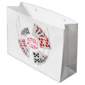 Poker Hands - Royal Flush Große Geschenktüte (Rückseite Schrägansicht)