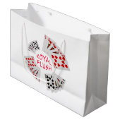 Poker Hands - Royal Flush Große Geschenktüte (Vorderseite Schrägansicht)