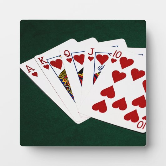Poker Hands - Royal Flush - Herz Anzug Fotoplatte (Vorderseite)