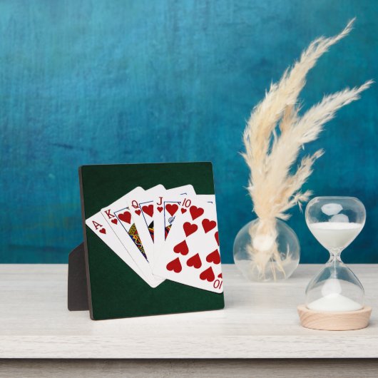 Poker Hands - Royal Flush - Herz Anzug Fotoplatte (InSitu)