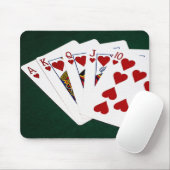 Poker Hands - Royal Flush - Herz Anzug Mousepad (Mit Mouse)