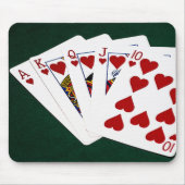 Poker Hands - Royal Flush - Herz Anzug Mousepad (Vorne)