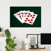 Poker Hands - Royal Flush - Herz Anzug Poster (Heimbüro)