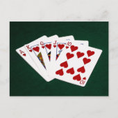 Poker Hands - Royal Flush - Herz Anzug Postkarte (Vorderseite)