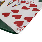 Poker Hands - Royal Flush - Herz Anzug Schneidebrett (Ecke)