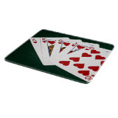 Poker Hands - Royal Flush - Herz Anzug Schneidebrett (Ecke)