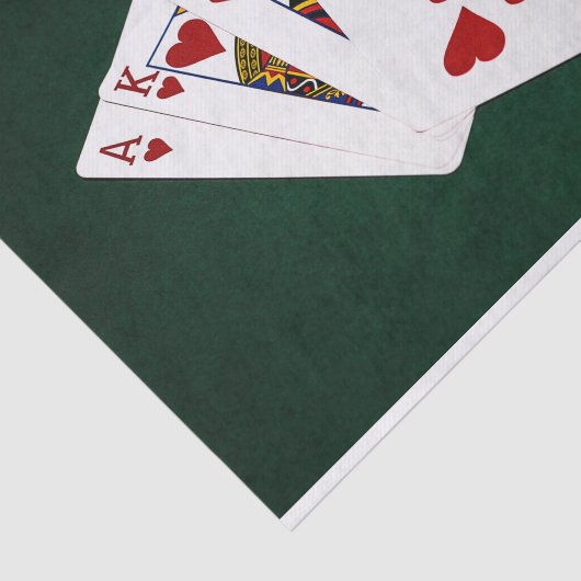 Poker Hands - Royal Flush - Herz Anzug Seidenpapier (Ausschnitt)