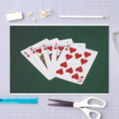 Poker Hands - Royal Flush - Herz Anzug Seidenpapier (Handwerk)