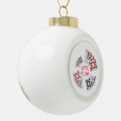 Poker Hands - Royal Flush Keramik Kugel-Ornament (Links)