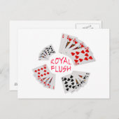 Poker Hands - Royal Flush Postkarte (Vorne/Hinten)