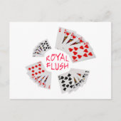 Poker Hands - Royal Flush Postkarte (Vorderseite)
