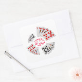 Poker Hands - Royal Flush Quadratischer Aufkleber (Umschlag)