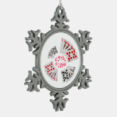 Poker Hands - Royal Flush Schneeflocken Zinn-Ornament (Links)