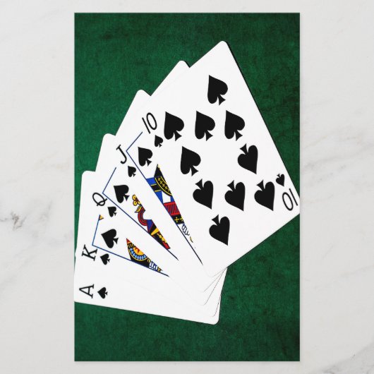Poker Hands - Royal Flush - Spades Anzug Flyer (Vorne)