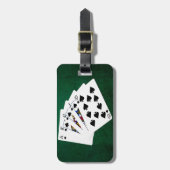 Poker Hands - Royal Flush - Spades Anzug Gepäckanhänger (Vorderseite vertikal)