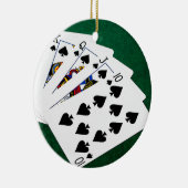 Poker Hands - Royal Flush - Spades Anzug Keramikornament (Rechts)
