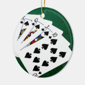 Poker Hands - Royal Flush - Spades Anzug Keramikornament (Links)