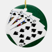 Poker Hands - Royal Flush - Spades Anzug Keramikornament (Hinten)