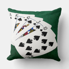 Poker Hands - Royal Flush - Spades Anzug Kissen