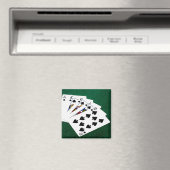 Poker Hands - Royal Flush - Spades Anzug Magnet (In Situ (Geschirrspüler))