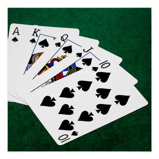 Poker Hands - Royal Flush - Spades Anzug Poster (Vorderseite)