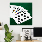 Poker Hands - Royal Flush - Spades Anzug Poster (Heimbüro)