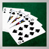 Poker Hands - Royal Flush - Spades Anzug Poster (Vorne)