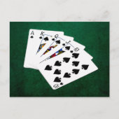 Poker Hands - Royal Flush - Spades Anzug Postkarte (Vorderseite)