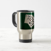Poker Hands - Royal Flush - Spades Anzug Reisebecher (Vorderseite Links)