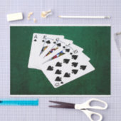 Poker Hands - Royal Flush - Spades Anzug Seidenpapier (Handwerk)