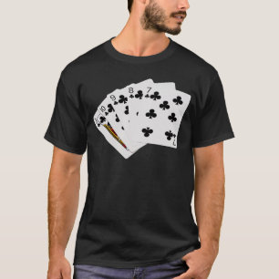 Poker Hands - Straight Flush - Clubs Anzug T-Shirt
