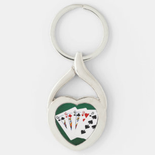Poker Hands - Vollhaus - Königin und Neun Schlüsselanhänger