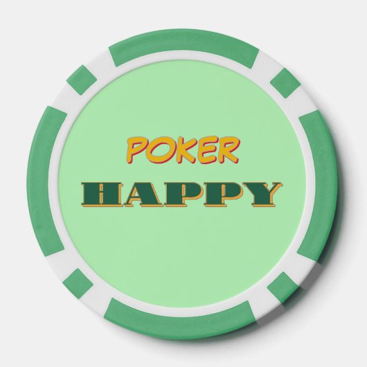 Poker Happy Green Pokerchips (Rückseite)