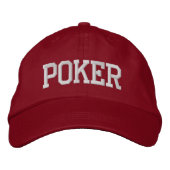 Poker Hat Bestickte Baseballkappe (Vorderseite)