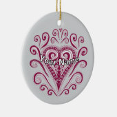 Poker Hearts  Keramik Ornament (Rechts)