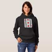 Poker Herz 3 Karten Hoodie (Vorne ganz)