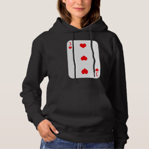 Poker Herz 3 Karten Hoodie