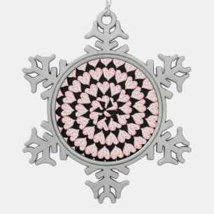 Poker Herz in Herzformen, Schneeflocken Zinn-Ornament