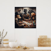 Poker Hogs Poster (Küche)