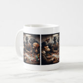Poker Hunde Kaffee Tasse (Vorderseite Links)