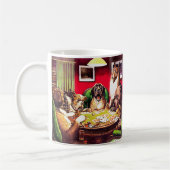 Poker Hunde: Waterloo Kaffeetasse (Links)