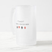 Poker I kennt kaum ihren T - Shirt Mattglas Bierglas (Vorderseite Links)