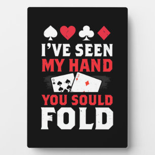 Poker, ich habe meine Hand gesehen, die du falten  Fotoplatte