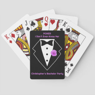 Poker Ich kenne sie nicht einmal Schwarzer Smoking Spielkarten
