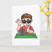 Poker im Poker mit Sonnenbrille Karte (Gelbe Blume)