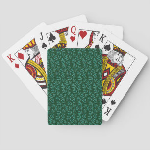 Poker im Vintage-Stil mit blauem botanischem Muste Spielkarten