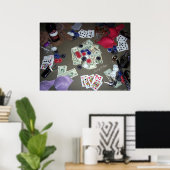 Poker in Farbe abziehen Poster (Heimbüro)
