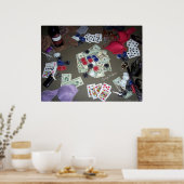 Poker in Farbe abziehen Poster (Küche)